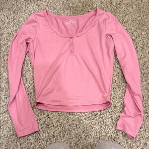 Hollister Women's Pink Long Sleeve Tee